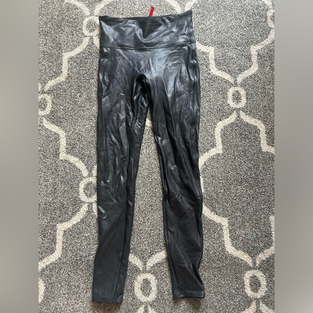 Spanx vegan leather leggings